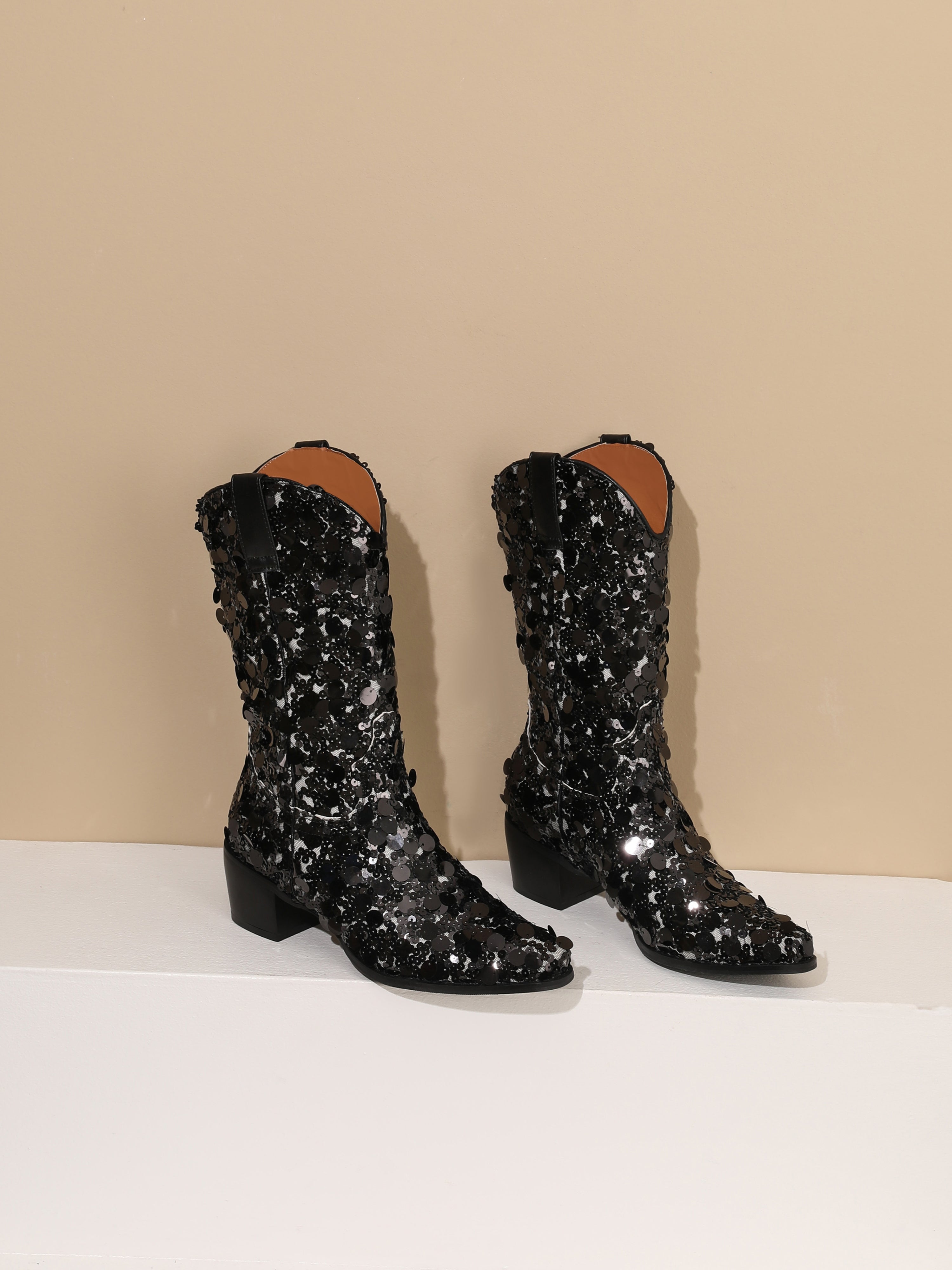 Black Sparkly Cowgirl Boots â Wild Jolie