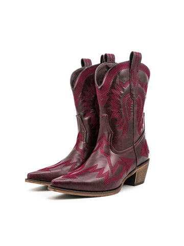 Burgundy Cowgirl Boots