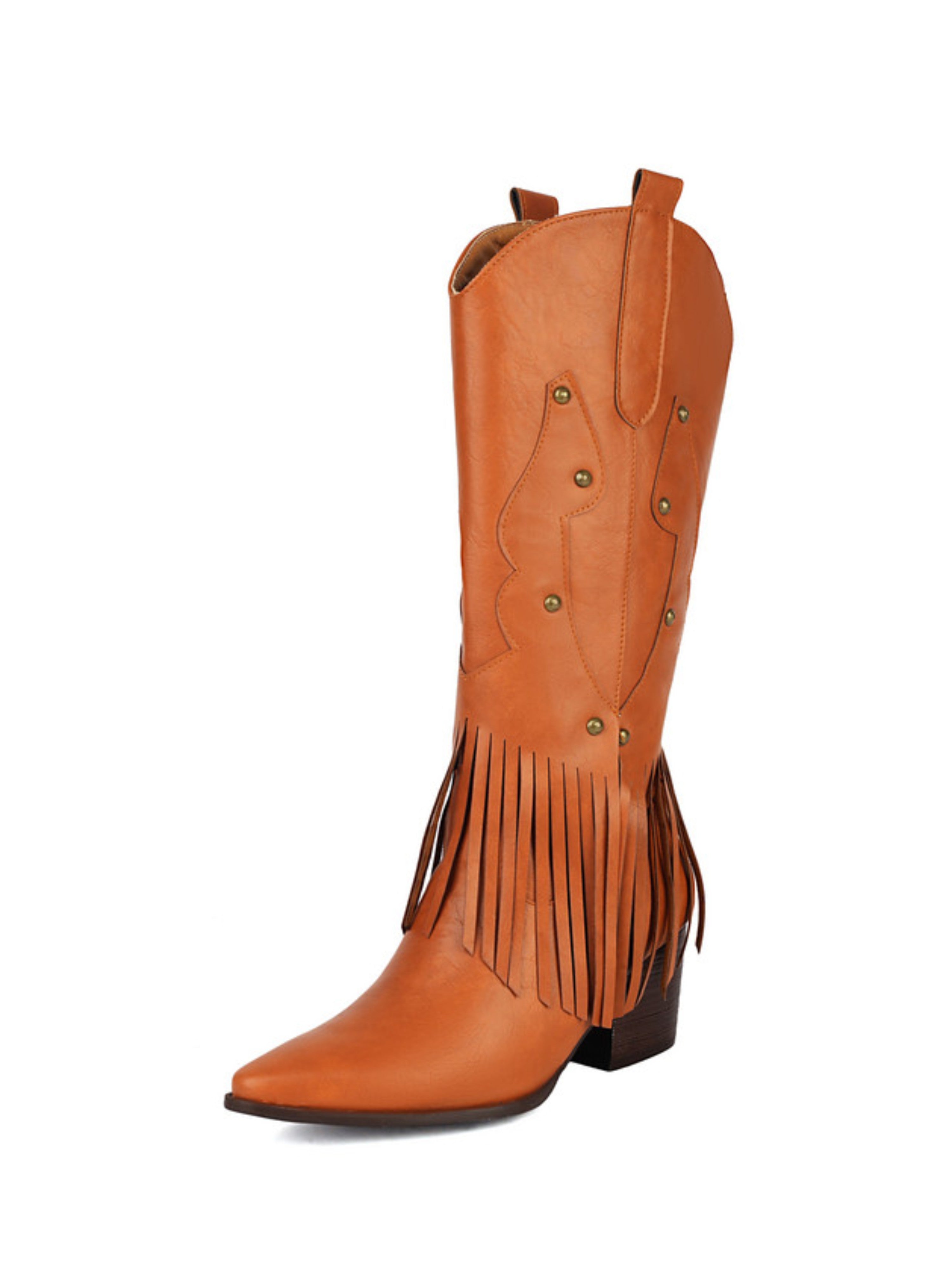 Bohemian Rockstar Cognac Brown Fringe Cowboy Boots – Wild Jolie