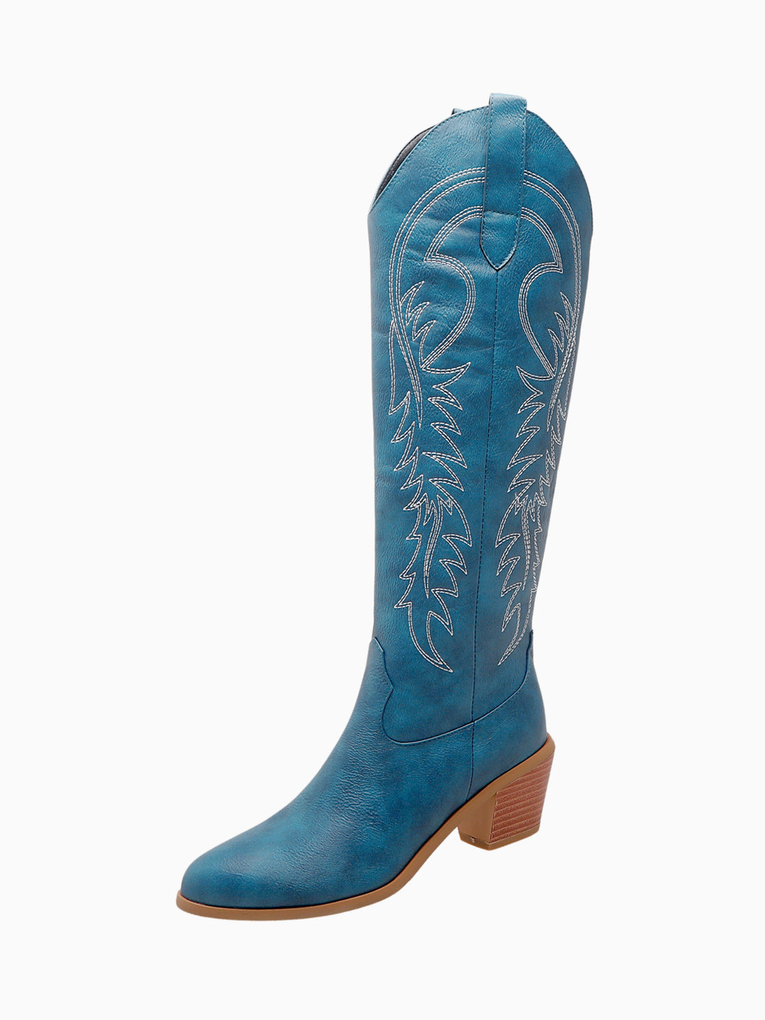 Classic Western Blue Plus Size Cowgirl Boots