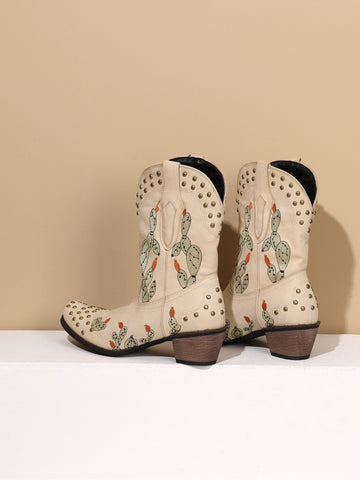 Beige Cowgirl Boots