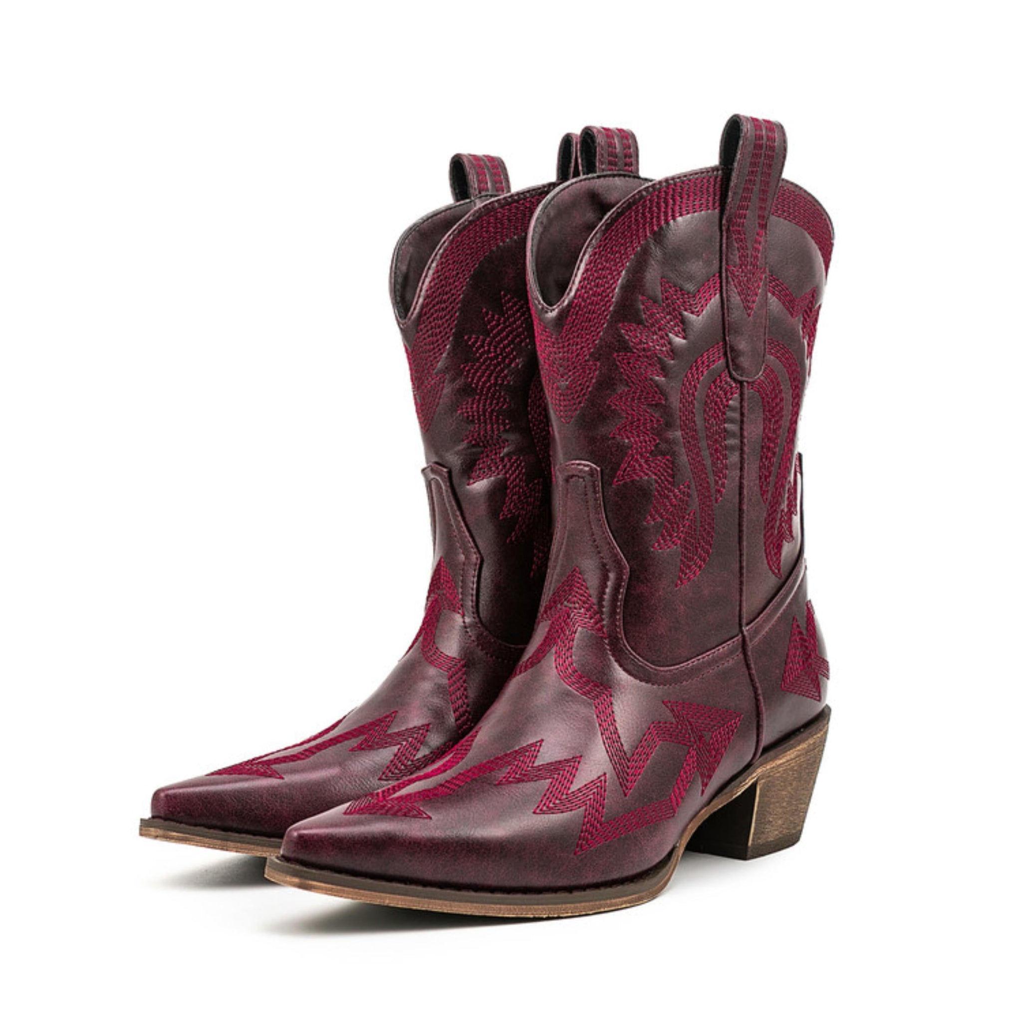 Burgundy Cowgirl Boots