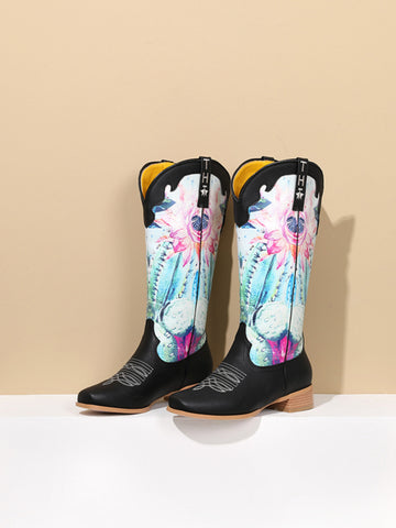 Cowgirl Boots With Flowers