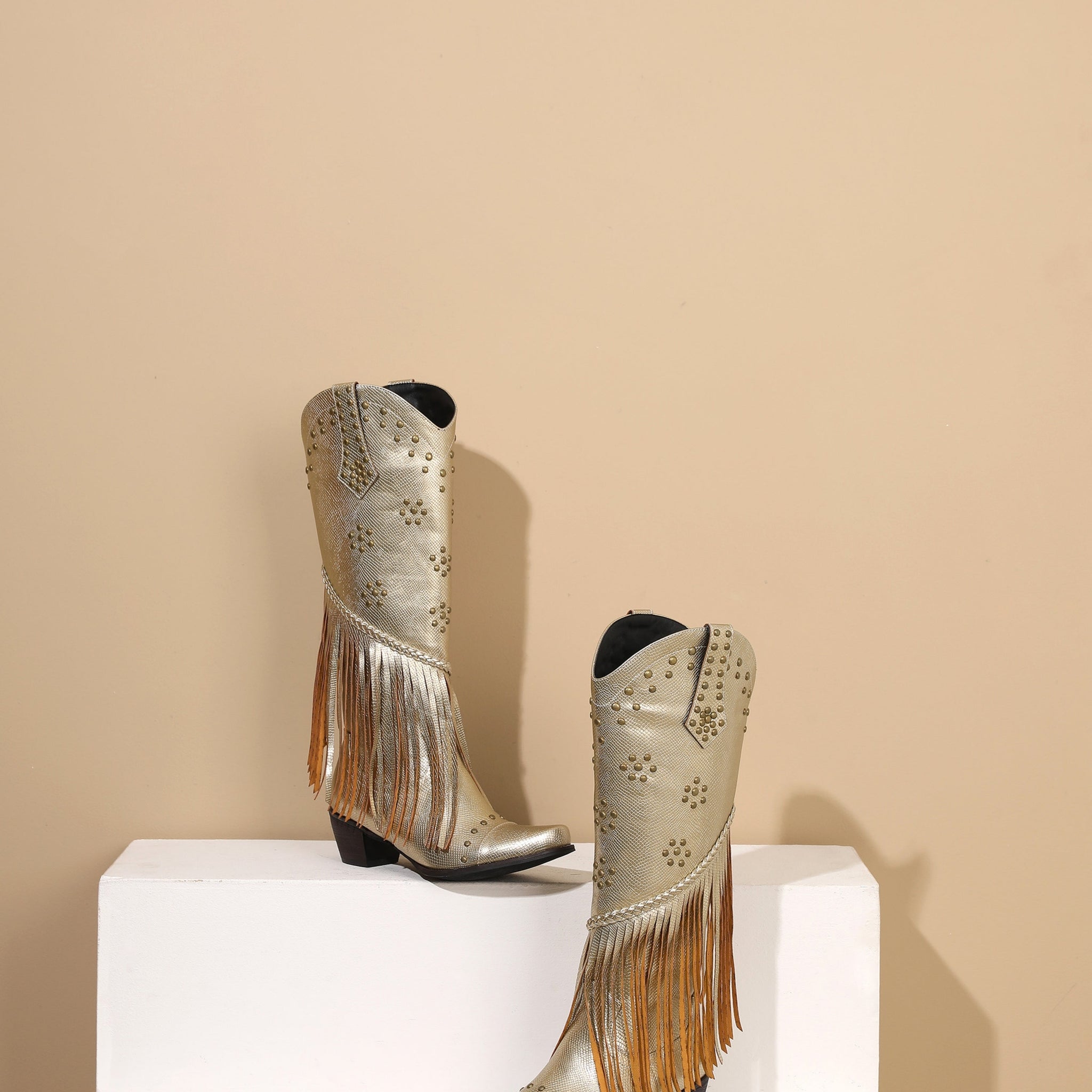 Gold Cowgirl  Boots