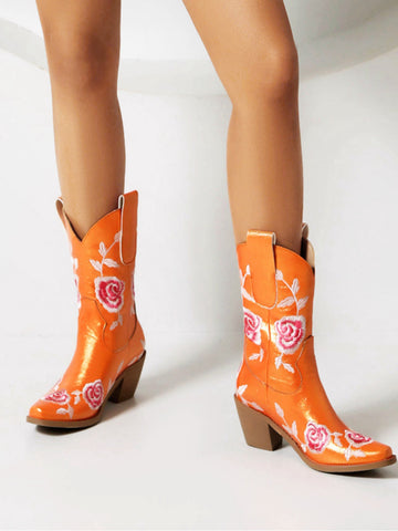 Orange Cowgirl Boots