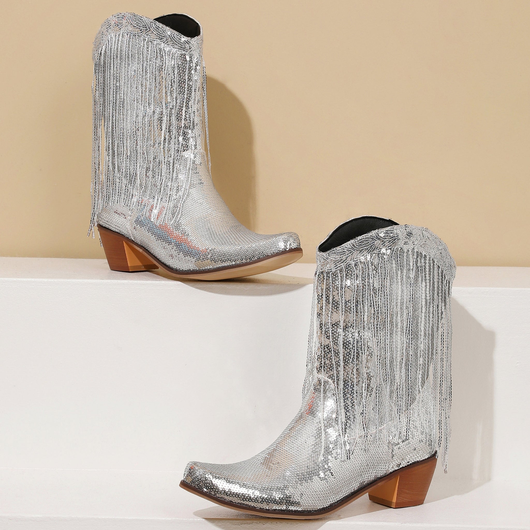 Silver Cowgirl Boots