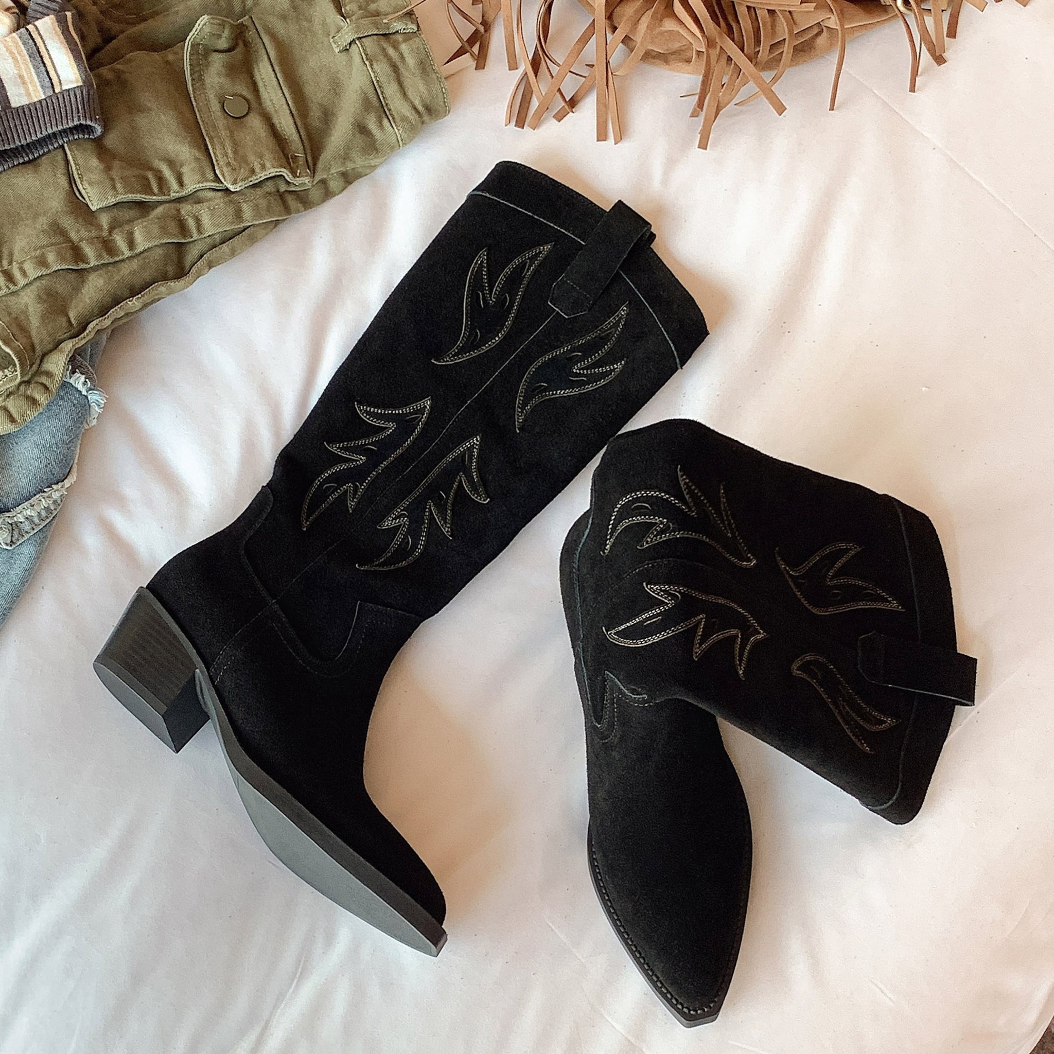 Suede Cowgirl Boots