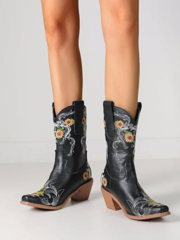 Sunflower Cowgirl Boots