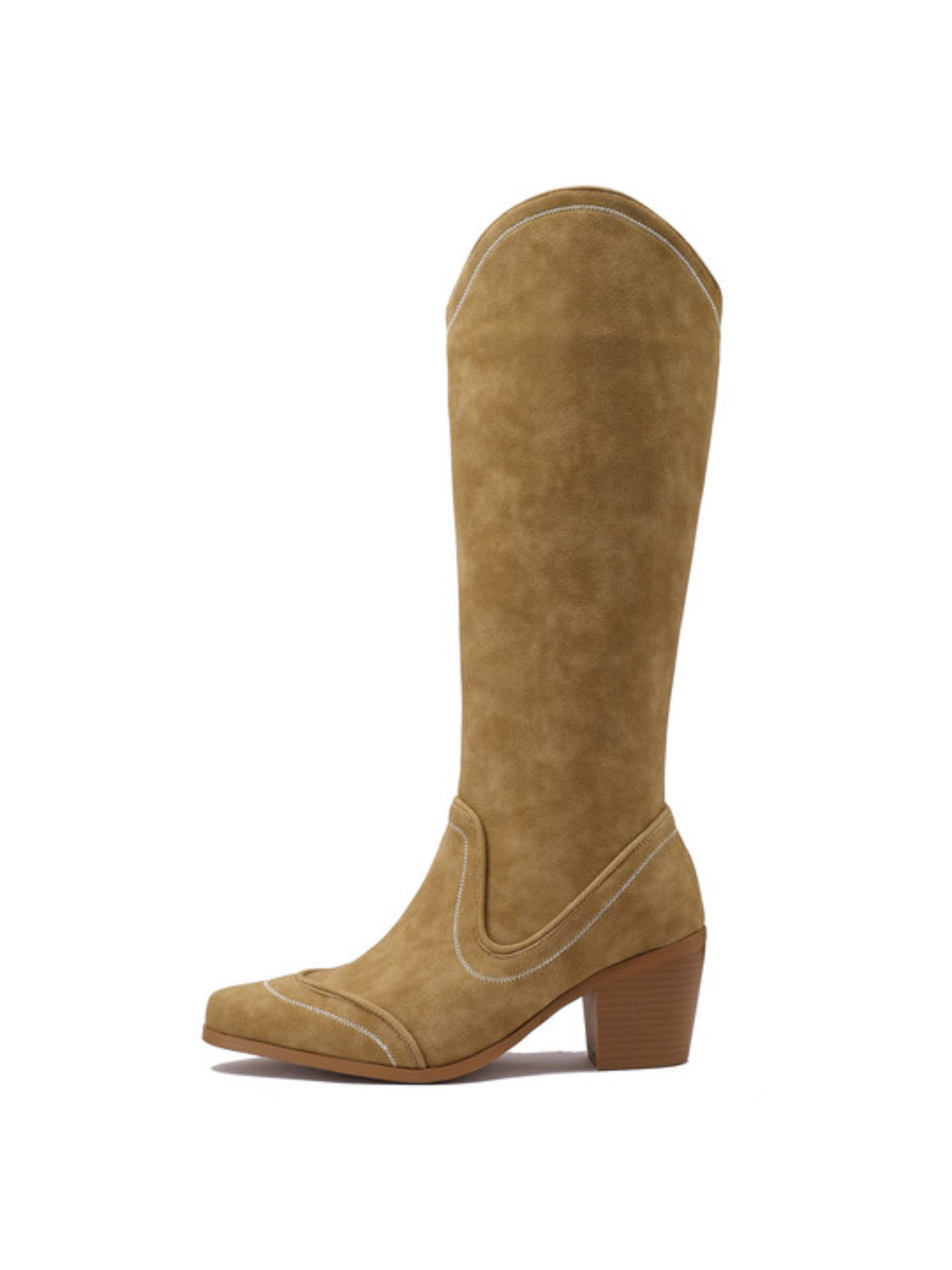 Classic Knee High Tan Cowgirl Boots for Women
