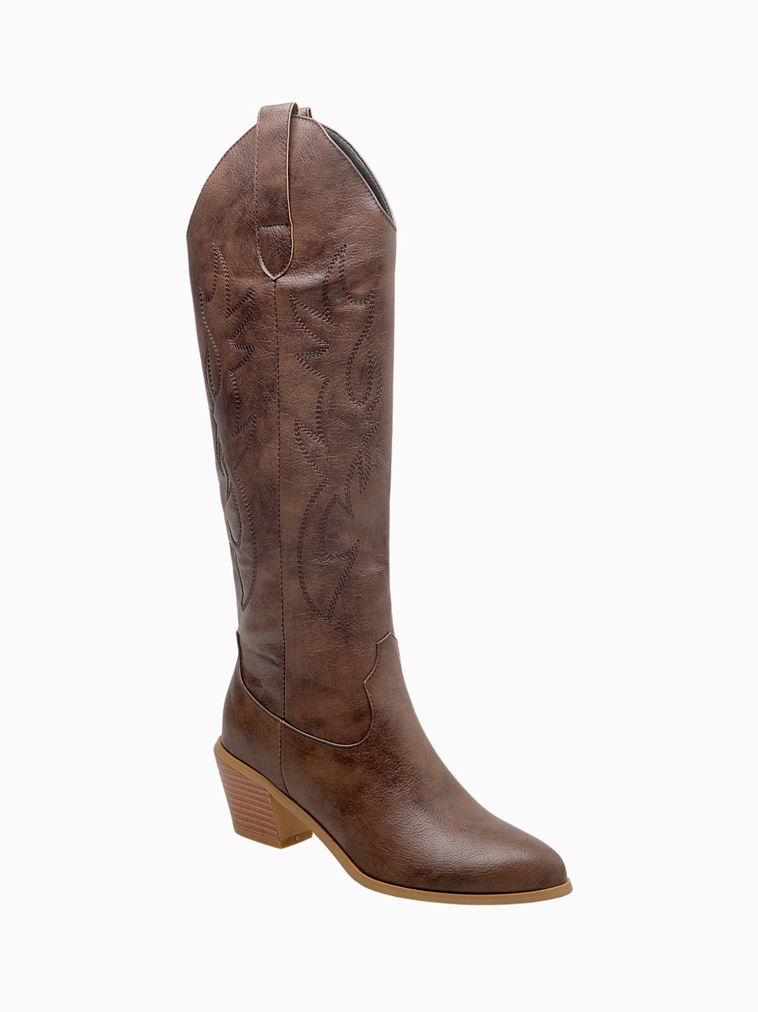 Classic Rustic Dark Brown Cowgirl Boots