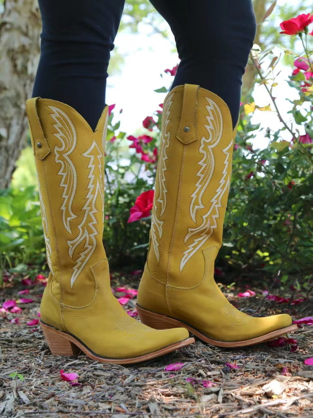 Classic Western Sunshine Tan Cowgirl Boots