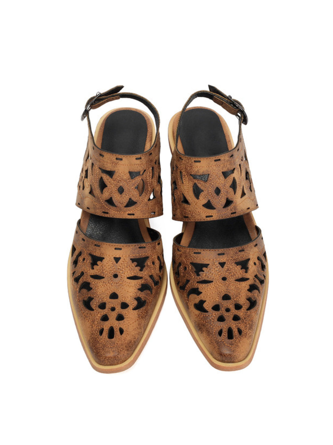 Closed Toe Plus Size Hollow-Out Ankle Summer Brown Western Boots