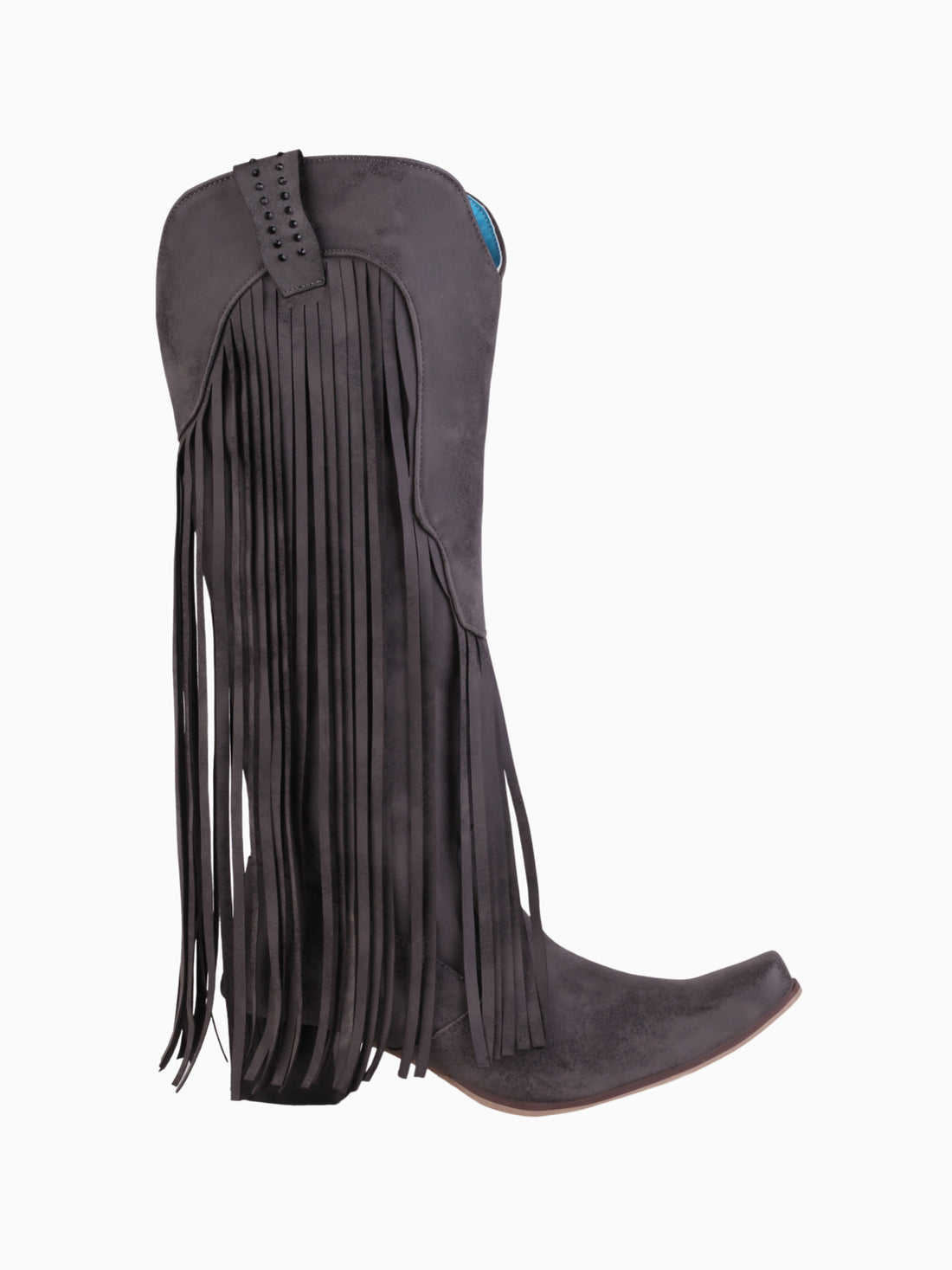 Edgy Night Rain Fringe Cowgirl Boots