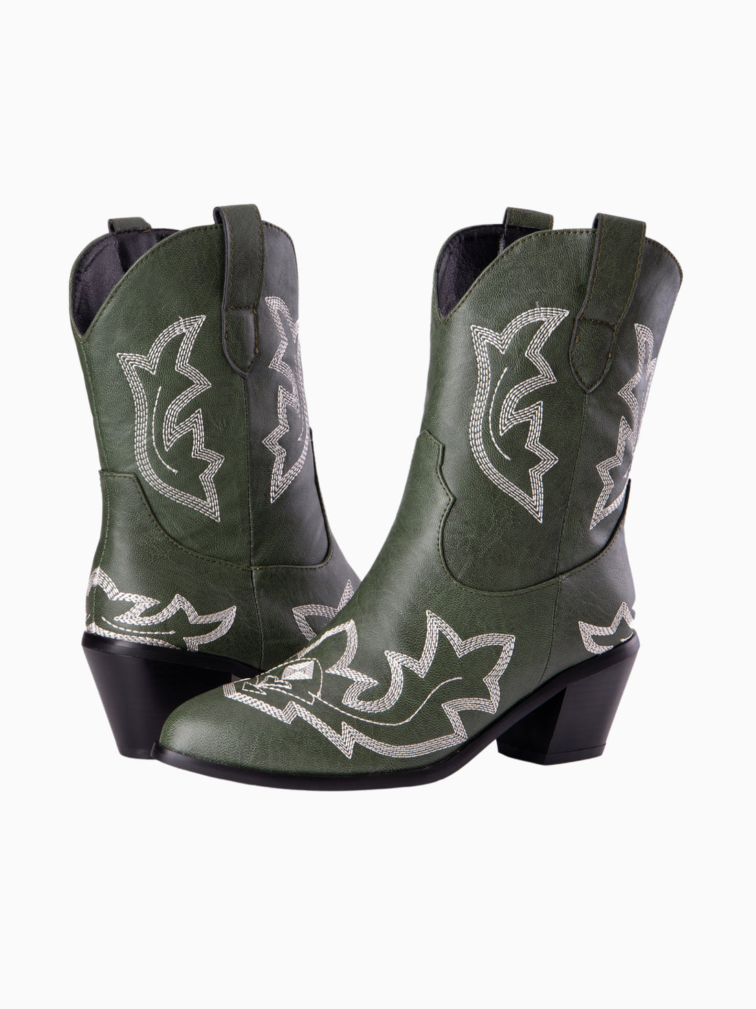 Embroidered Ranch Green Cowgirl Boots