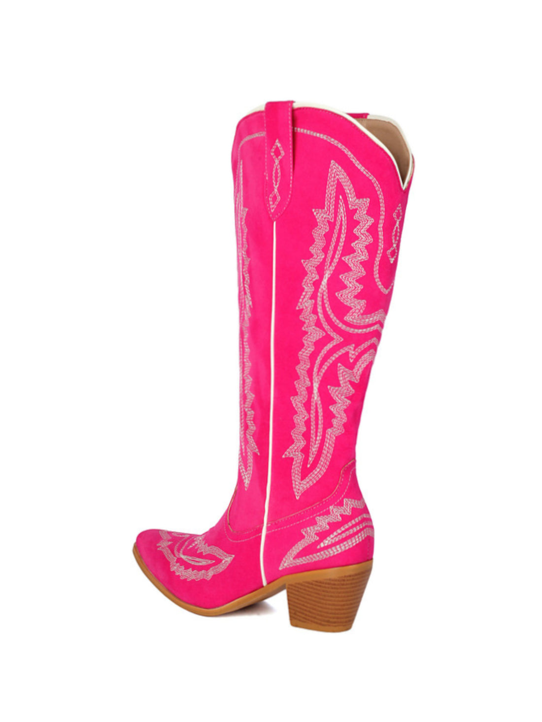 Iconic Embroidered Cute Barbie Pink Cowgirl Boots for Ladies