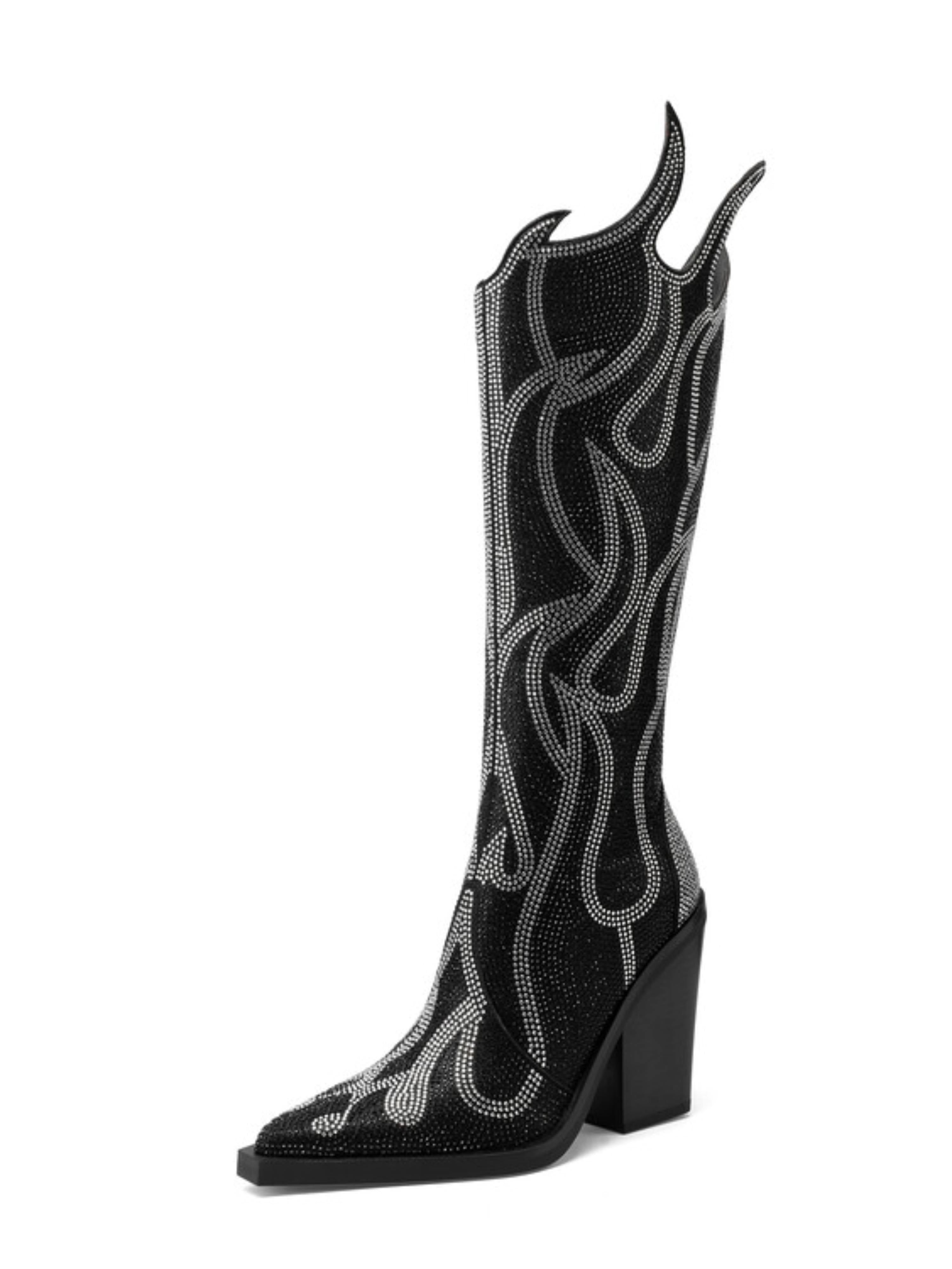 Knee_High_Rhinestone_Black_Cow