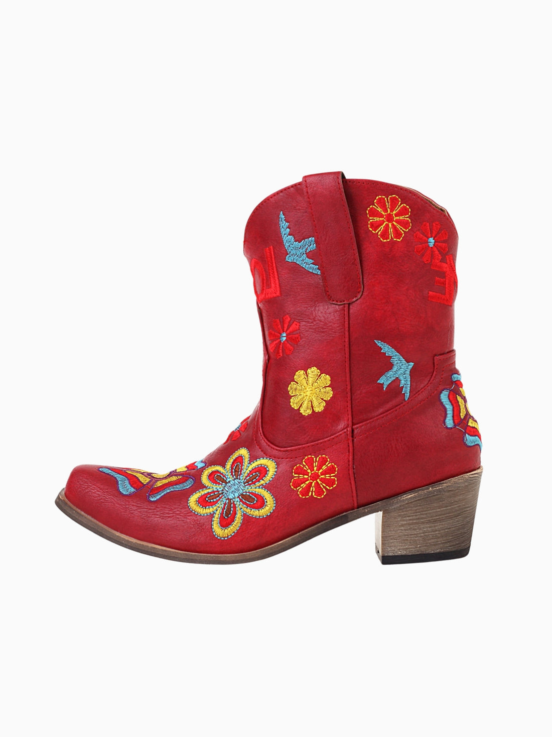 Love Bird Red Cowgirl Booties