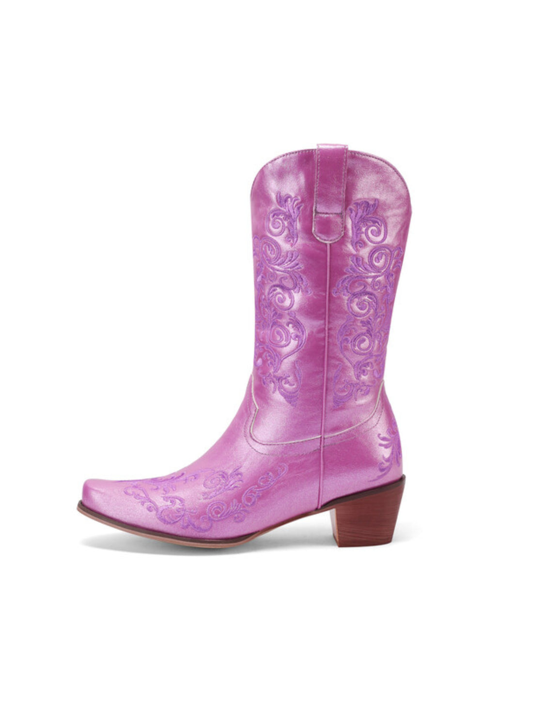 Metallic Enchanted Swirl Purple Cowgirl Boots