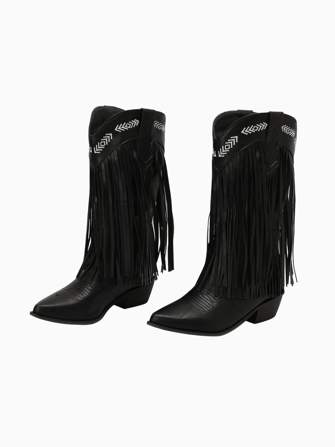 Modern Fringe Snip Toe Cowgirl Boots