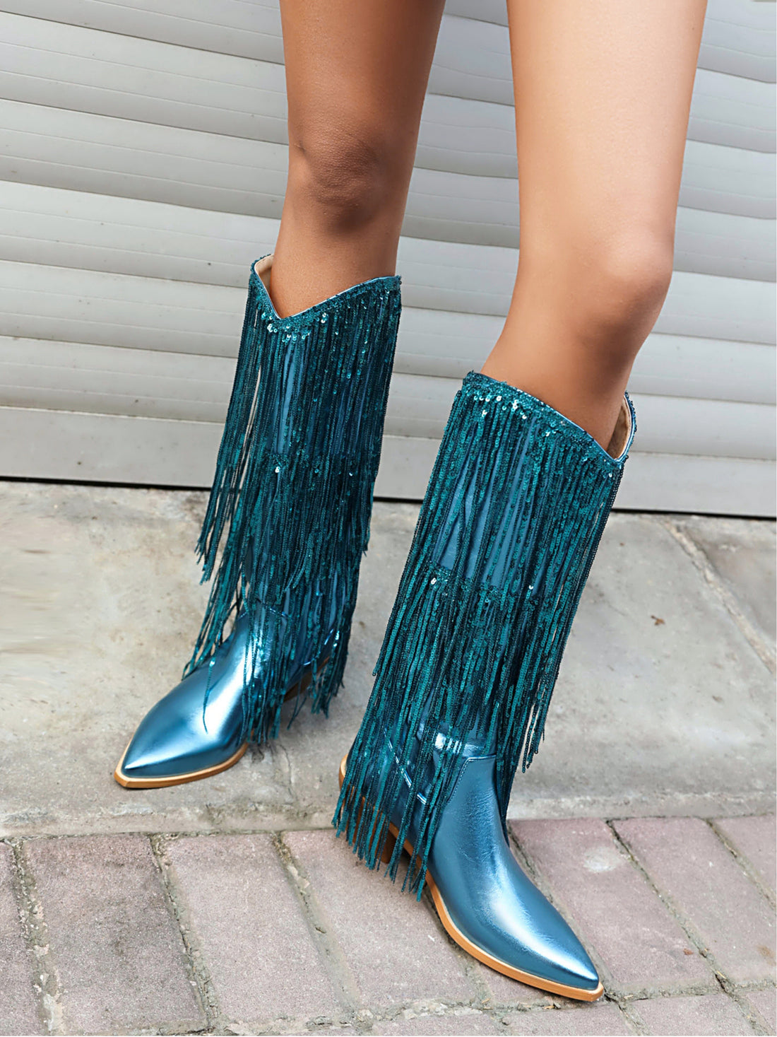 Mermaid Lagoon Rhinestone Cowgirl Boots