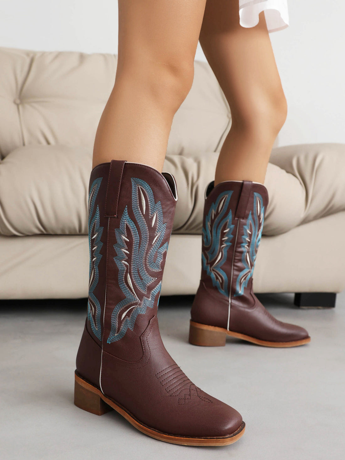 Prairie Sky Vintage Cowgirl Boots