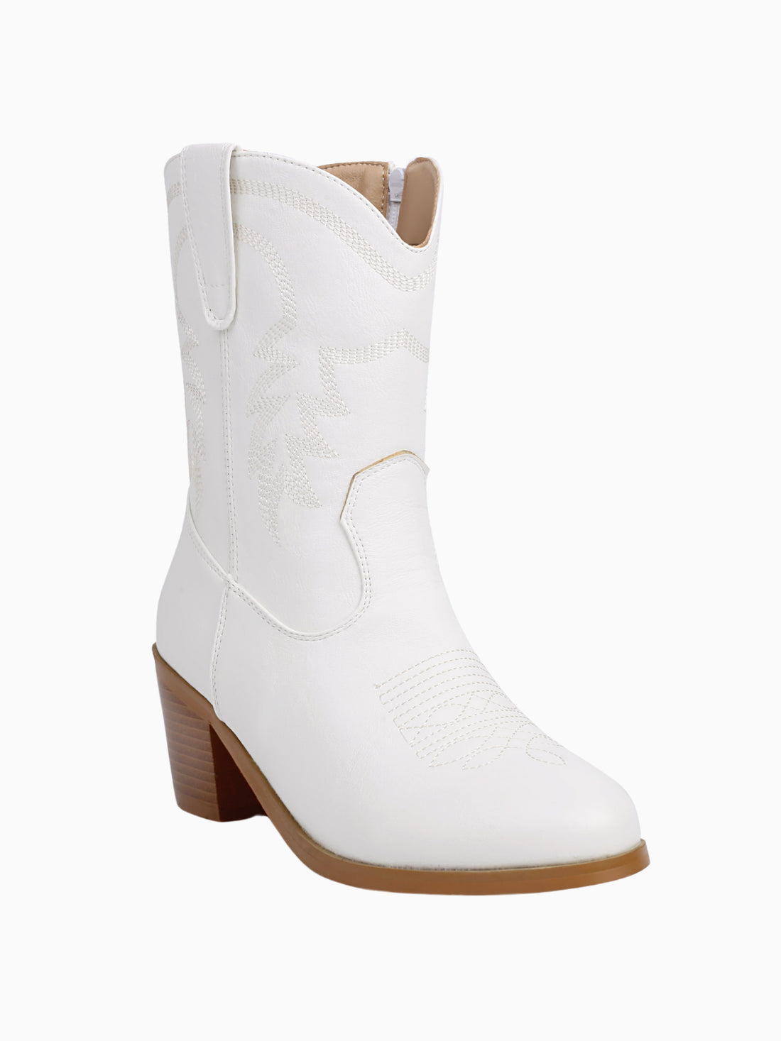 Pure White Plus Size Cowgirl Boots