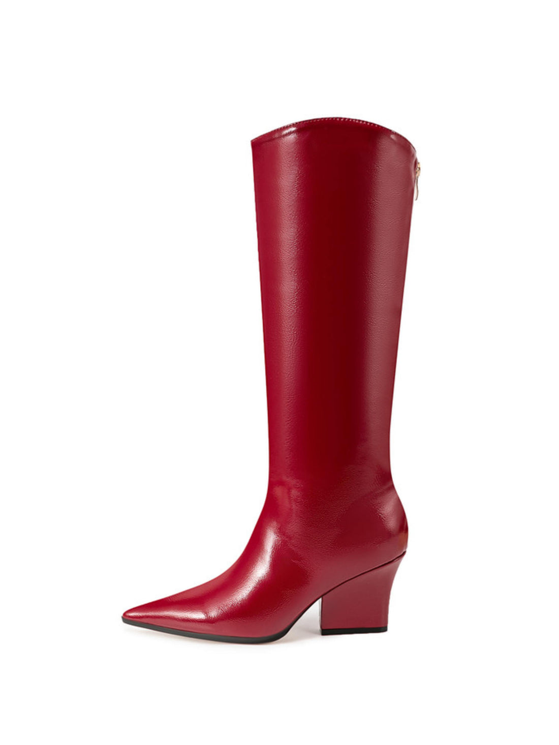 Red Pointed Toe Tall Cowgirl Boots