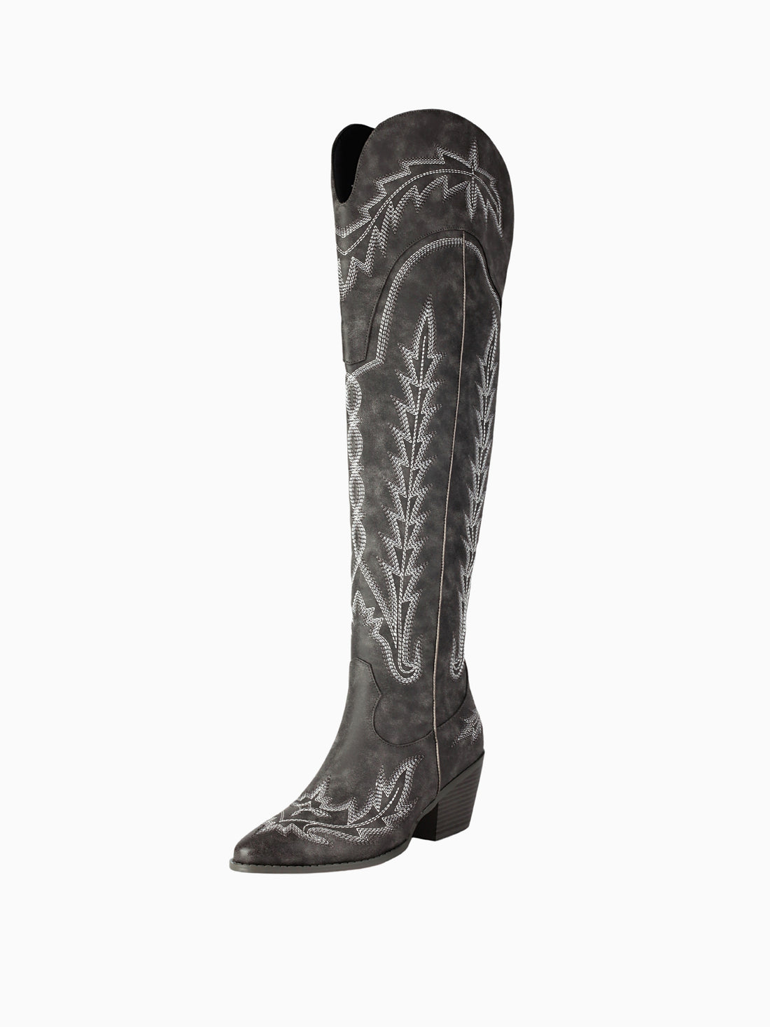 Rustic Elegance Snip Toe Over-The-Knee Cowgirl Boots