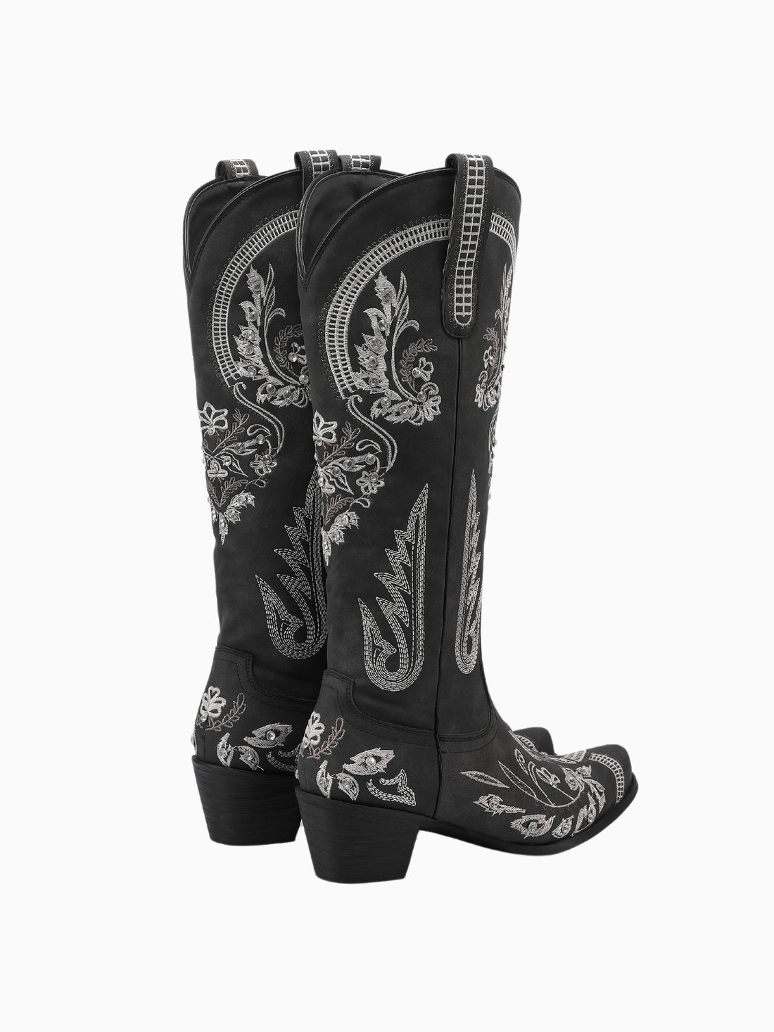 Silver Vine Black Cowgirl Boots