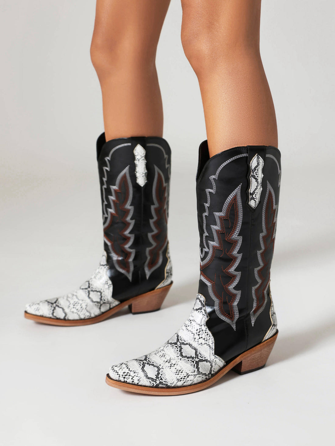 Snake Print Plus Size Cowgirl Boots