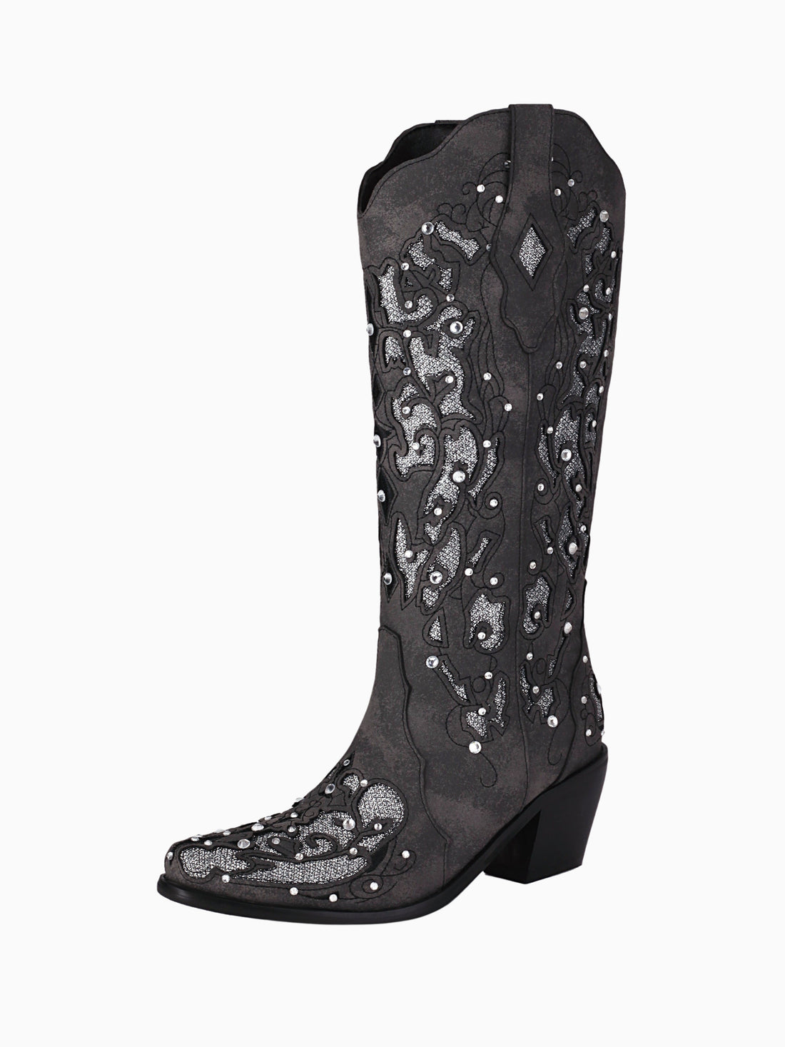 Starlight Glam Mid Calf Cowgirl Boots