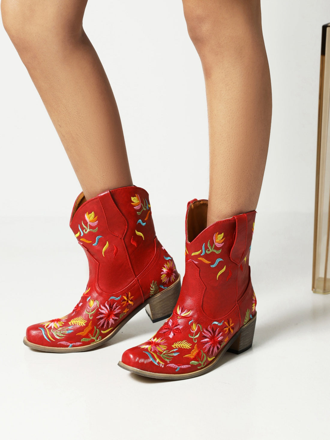 Wild Flora Red Cowgirl Boots