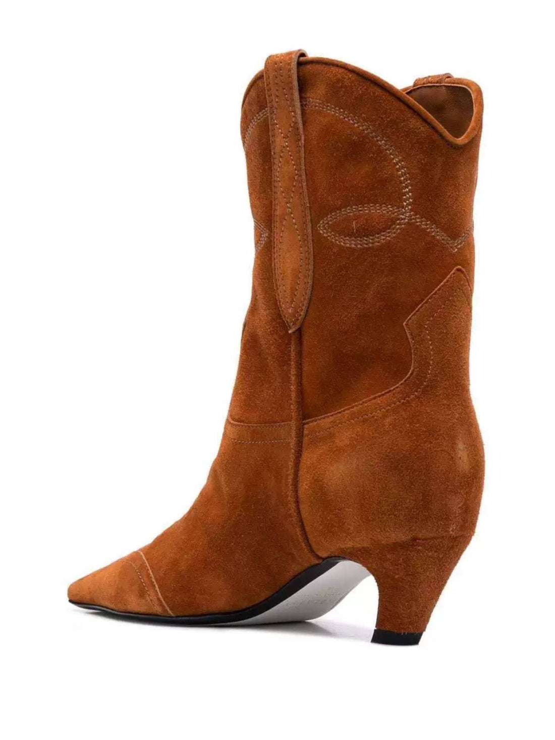 Mustard Brown Kitten Heel Fashion Cowboy Cowgirl Boots Square Toe